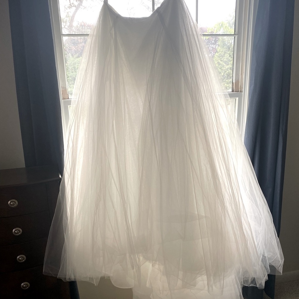 Wedding Tulle Skirt Floor Length Soft White 9 layer Train Bridal Fairy Princess